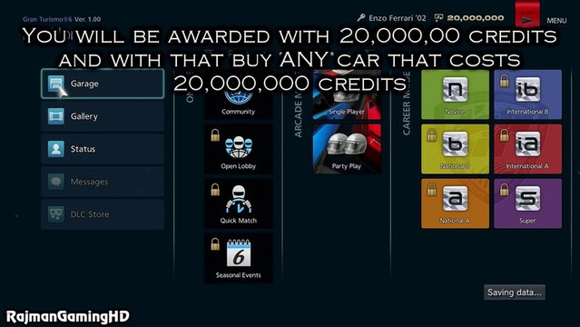 Gran Turismo 6 - Easy 50,000,000 Credits GLITCH - video Dailymotion