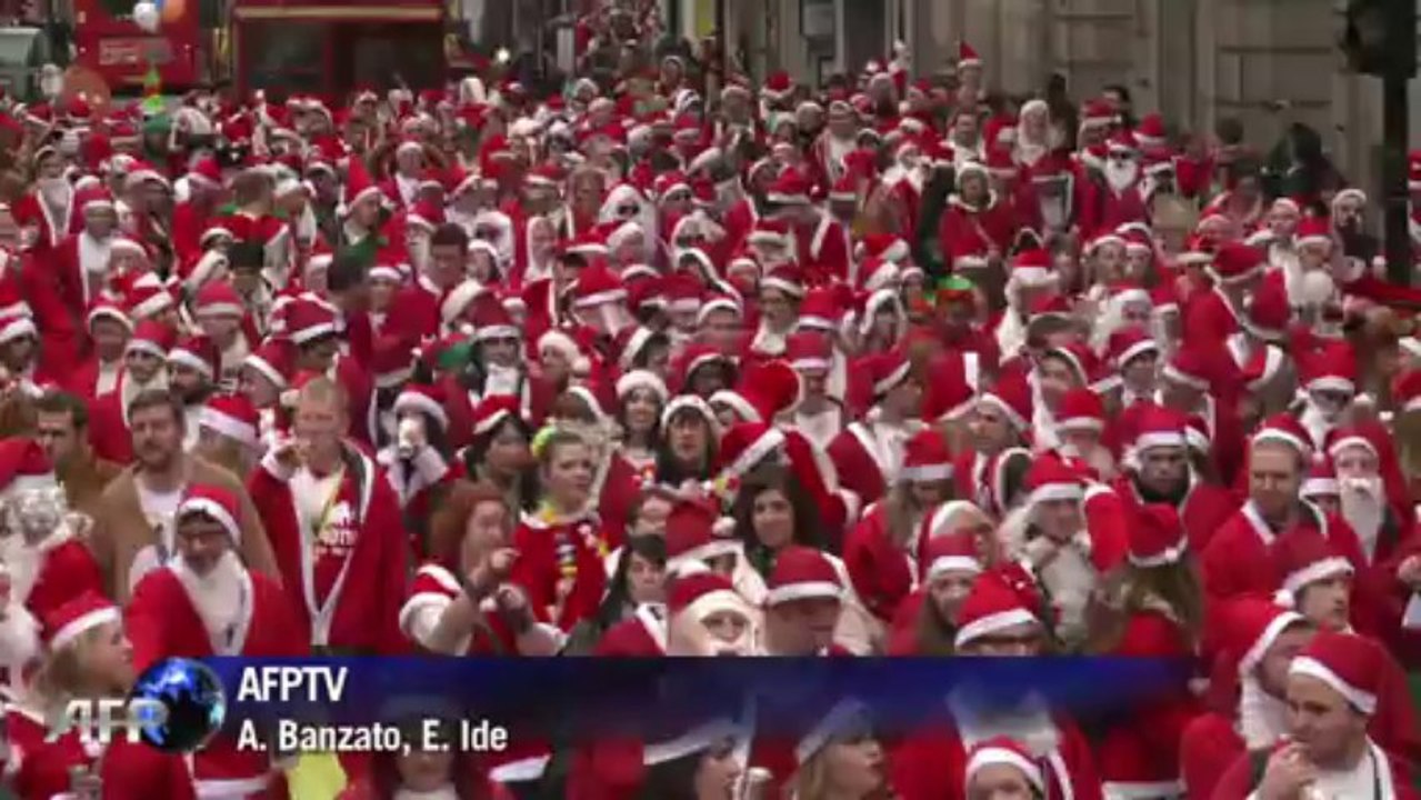 Papais Noéis em Londres