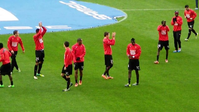 14/12/13 : SRFC-PSG : début d'échauffement