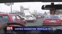 Caos vehicular  se impone en Lima a semanas de la Navidad