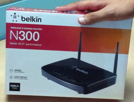 Belkin N300 Wireless N Modem Router ADSL2+ Black Unboxing (INDIA)