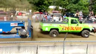 500 HP Small Block Chevy 4x4 On Racing Fuel Super Stock Truck Pull