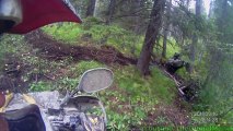 Rough Terrain Offroading: ATV Gets Stuck While Mudding
