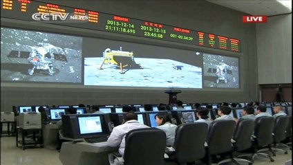 Colour Photo of Chinese Rover on Surface of Moon