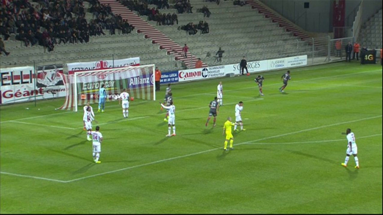 But Jérémie ALIADIERE (73ème) - AC Ajaccio - FC Lorient - (1-2) - 14/12/13 (ACA - FCL)