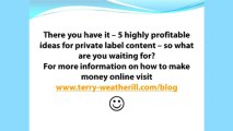 5 profitable ways to make Money online using PLR content