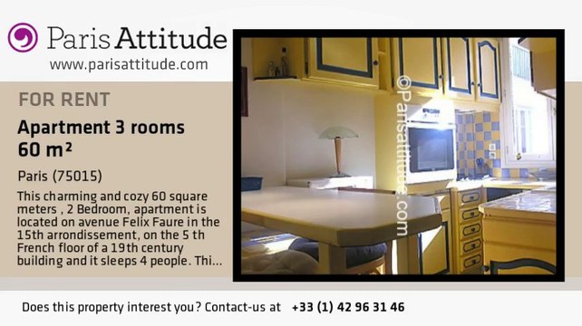 2 Bedroom Apartment for rent - Parc André Citroën, Paris - Ref. 6551