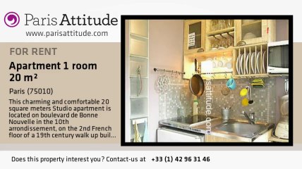 Studio Apartment for rent - Grands Boulevards/Bonne Nouvelle, Paris - Ref. 2537