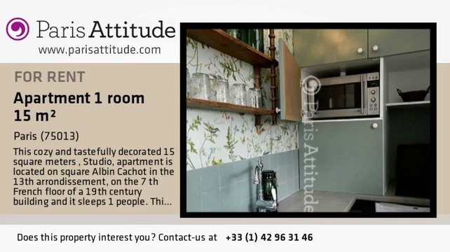 Studio Apartment for rent - Denfert Rochereau, Paris - Ref. 8537