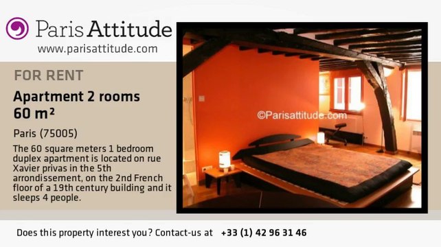 1 Bedroom Duplex for rent - Quartier Latin/St Michel, Paris - Ref. 606