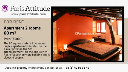 1 Bedroom Duplex for rent - Quartier Latin/St Michel, Paris - Ref. 606