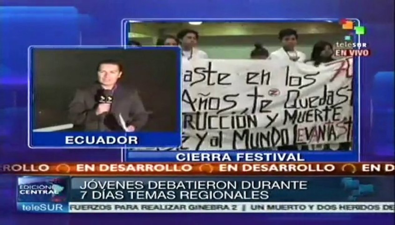 Concluye en Ecuador el XVIII Festival Mundial de la Juventud y los Estudiantes