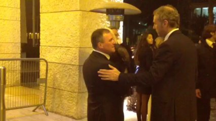 I giocatori e Lotito arrivano alla cena di Natale