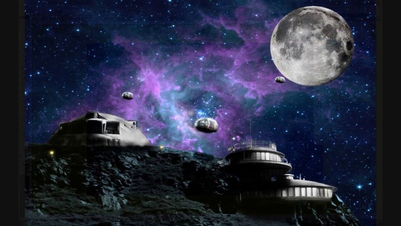 Somewhere Close to the Moon and Earth Photoshop Speed Art