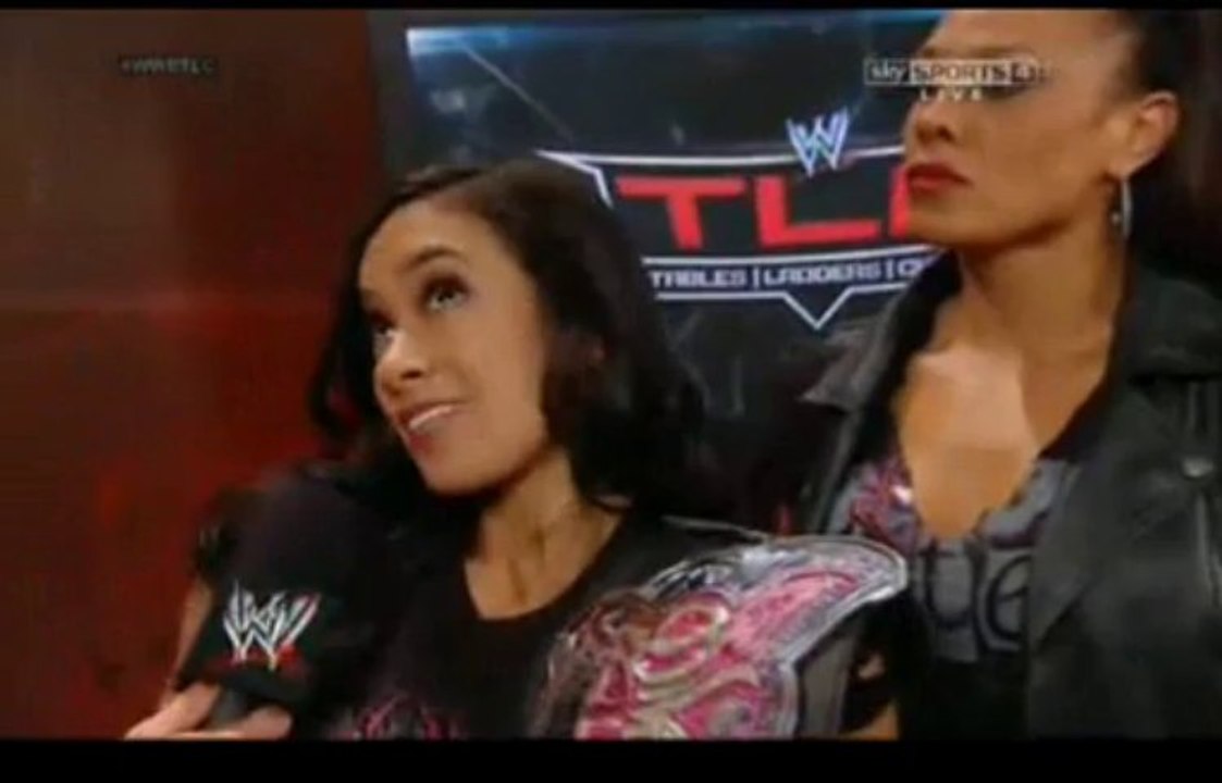 TLC 2013 AJ Lee interview after incident