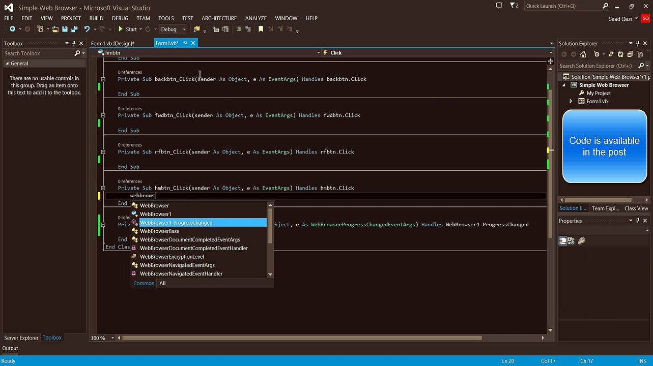 Simple WebBrowser in VB.NET