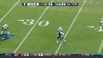 QB Newton to TE Olsen, 27-yd, pass