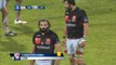 Violent punch in the face. Yellow card for Rugby player Chabal