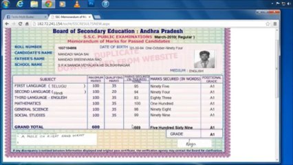 Download And View SSC (10th Class) Certificate From Online Free