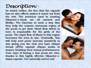 Sikander-e-Azam Penis Enlargement Capsule