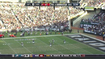 Raiders defense, fumble recovery