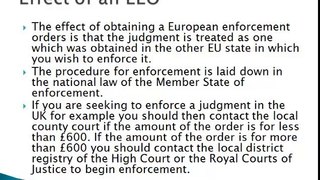 What is a European Enforcement Order?