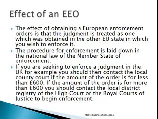 What is a European Enforcement Order?