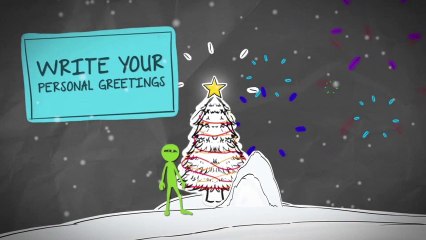 After Effects Template HD INTRO VIDEO LOGO TRAILER   Whiteboard Christmas Greetings