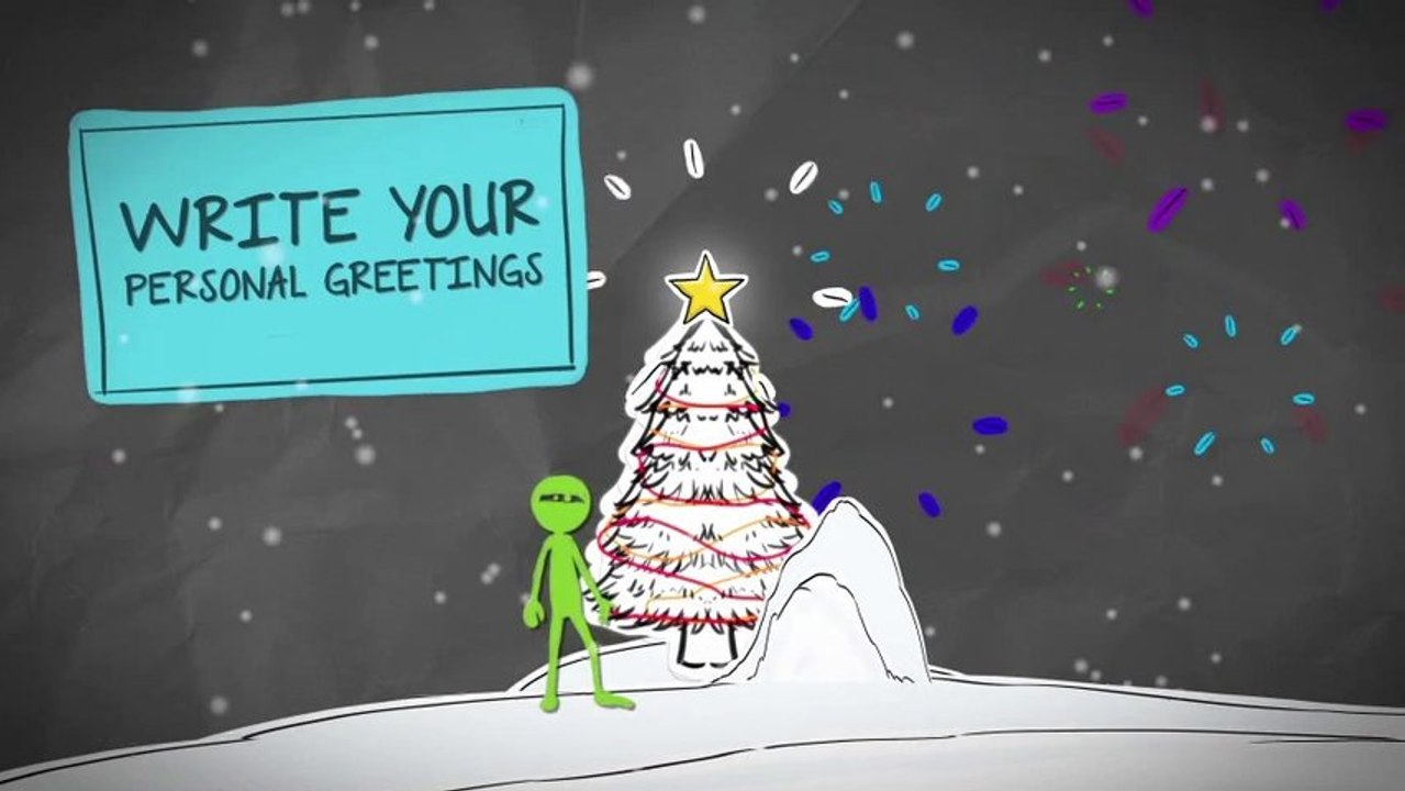 After Effects Template HD INTRO VIDEO LOGO TRAILER   Whiteboard Christmas Greetings