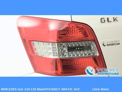 VODIFF : MERCEDES OCCASION ALSACE : MERCEDES GLK 250 CDI BlueEFFICIENCY 4MATIC AUT.(1ère Main)