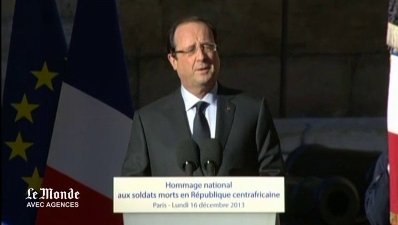 Centrafrique : l'hommage de François Hollande aux soldats tués