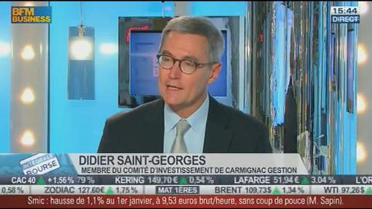  La vision de Carmignac Gestion pour 2014, Didier Saint-Georges, dans Intégrale Bourse - 16/12