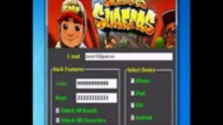 Subway Surfers Cheats Hack For Android iPhone - Unlimited Coins & Key [Oct 2013]