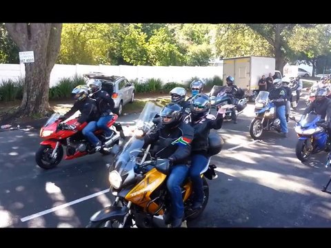 Bikers ride out in tribute to Mandela