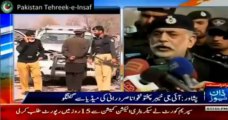 KPK IG Nasir Durrani speaking to media on KPK Security and govt policy to improve the police department in KPK