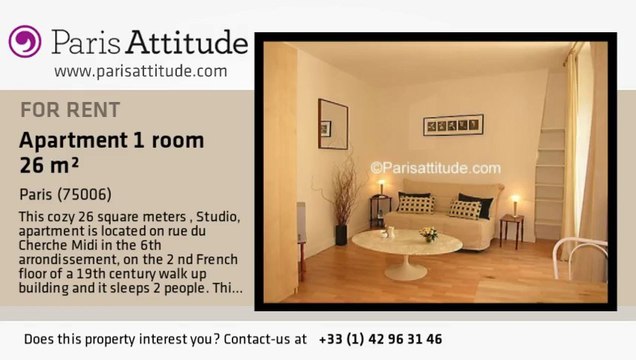 Studio Apartment for rent - St Placide, Paris - Ref. 966