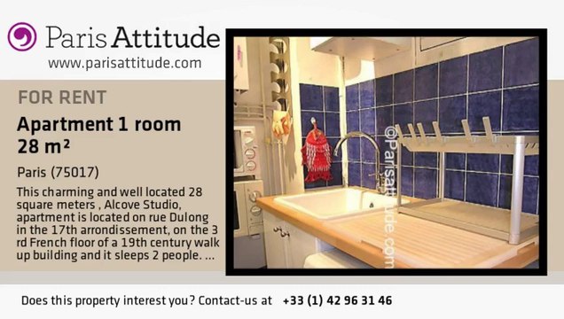 Alcove Studio Apartment for rent - Batignolles, Paris - Ref. 6145