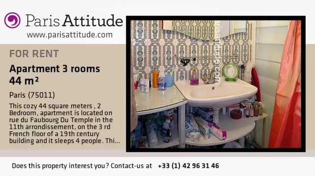 2 Bedroom Apartment for rent - République, Paris - Ref. 7151