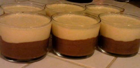 La mousse aux chocolats noir et blanc