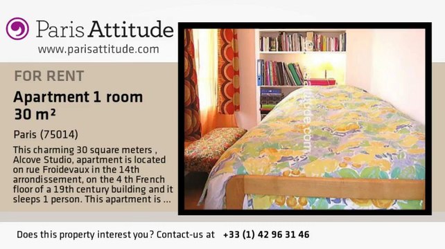 Alcove Studio Apartment for rent - Montparnasse, Paris - Ref. 6497