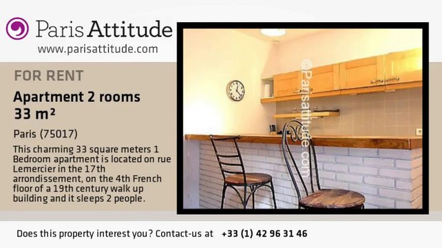 1 Bedroom Apartment for rent - Batignolles, Paris - Ref. 5206