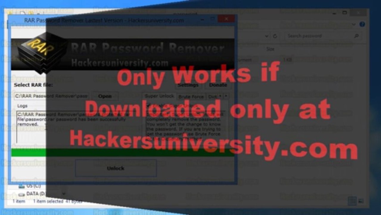 Remove WinRAR Password
