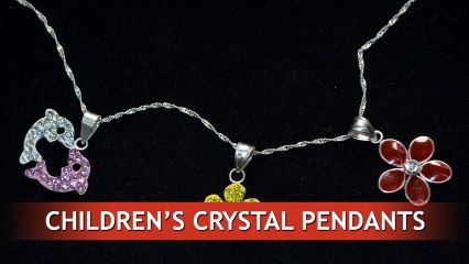 Children's crystal silver pendants from Thailand. Wholesale prices