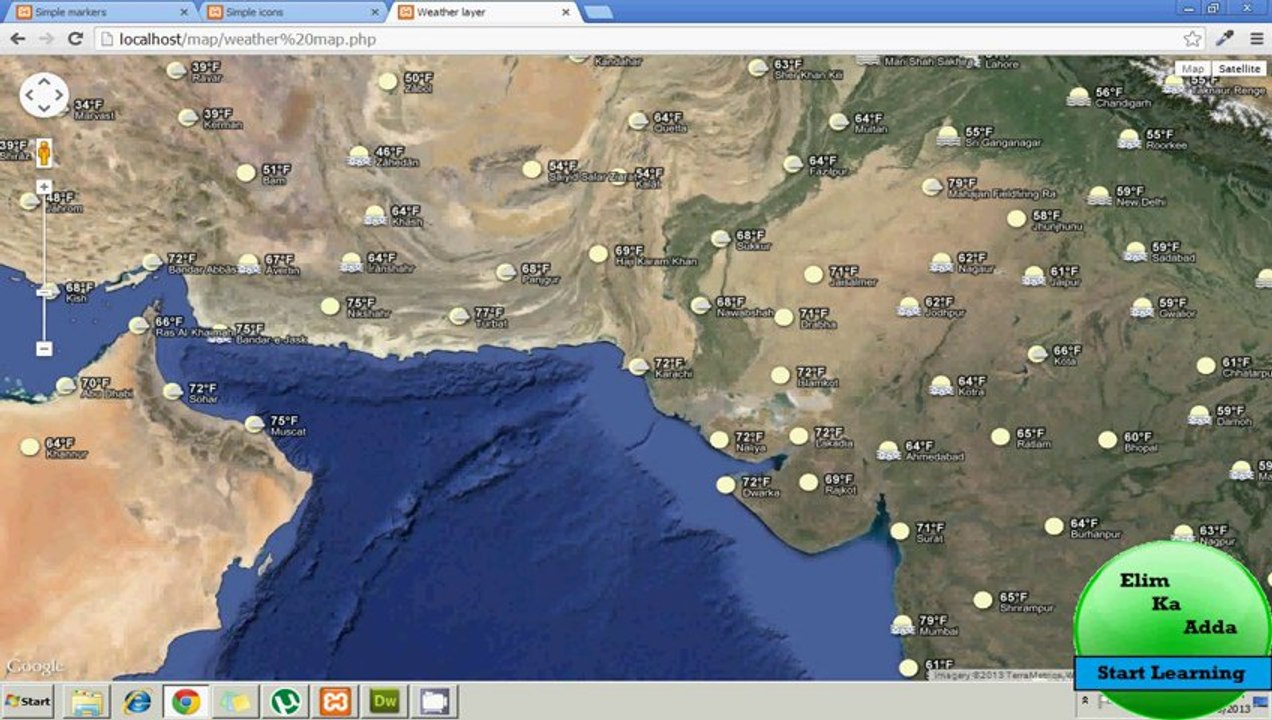How to use Google Map API - Urdu / Hindi