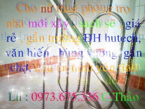 cho nữ thue phòng trọ giá rẻ nhất sai gòn - gọi 0946701256 C.Long