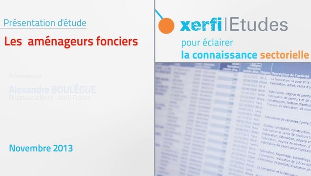 Xerfi France, Les aménageurs fonciers