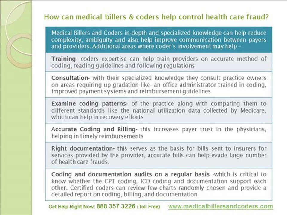 Billers and Coders in Demand As They Help Physicians Evade Health Care Fraud!