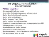 SAP QM (QUALITY  MANAGEMENT) ONLINE TRAINING