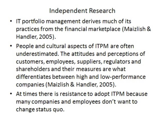 Independent Research