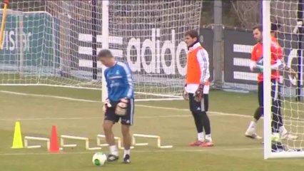 Marcelo regresa al grupo en un entrenamiento sin Ramos y con susto de Bale